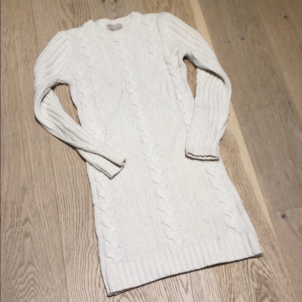 cream white sweater dress